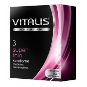Ультратонкие презервативы VITALIS PREMIUM super thin - 3 шт. - Vitalis - купить с доставкой в Брянске
