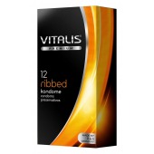 Ребристые презервативы VITALIS PREMIUM ribbed - 12 шт. - Vitalis - купить с доставкой в Брянске