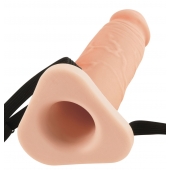 Телесный реалистичный фаллоимитатор с полостью Silicone Hollow Extension - 20 см. - Pipedream - купить с доставкой в Брянске