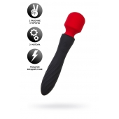 Черно-красный двусторонний вибромассажер Black Red - 21 см. - ToyFa купить в Брянске с доставкой в Orgasmix.ru Черно-красный двусторонний вибромассажер Black Red - 21 см. - ToyFa