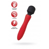 Красно-черный двусторонний вибромассажер Black Red - 21 см. - ToyFa купить в Брянске с доставкой в Orgasmix.ru Красно-черный двусторонний вибромассажер Black Red - 21 см. - ToyFa