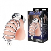 Серебристая клетка для члена Urethral Play Cage - BlueLine - купить с доставкой в Брянске