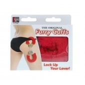 Металлические наручники с красной меховой опушкой METAL HANDCUFF WITH PLUSH RED - Dream Toys - купить с доставкой в Брянске