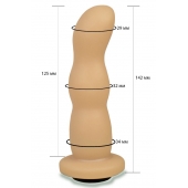 Телесная рельефная насадка Harness - 14,2 см. - LOVETOY (А-Полимер) - купить с доставкой в Брянске