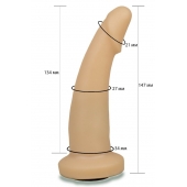 Телесная гладкая насадка Harness - 14,7 см. - LOVETOY (А-Полимер) - купить с доставкой в Брянске
