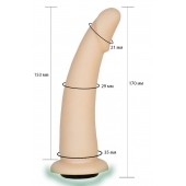Телесная гладкая насадка-фаллоимитатор Harness - 17 см. - LOVETOY (А-Полимер) - купить с доставкой в Брянске