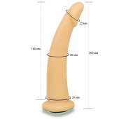 Телесная гладкая насадка-фаллоимитатор Harness - 20 см. - LOVETOY (А-Полимер) - купить с доставкой в Брянске
