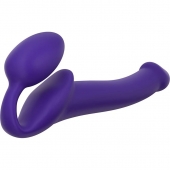 Фиолетовый безремневой страпон Silicone Bendable Strap-On - size M - Strap-on-me - купить с доставкой в Брянске