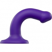 Фиолетовый фаллоимитатор-насадка Strap-On-Me Dildo Dual Density size S - 17 см. - Strap-on-me - купить с доставкой в Брянске