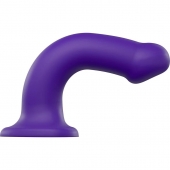 Фиолетовый фаллоимитатор-насадка Strap-On-Me Dildo Dual Density size L - 19 см. - Strap-on-me - купить с доставкой в Брянске
