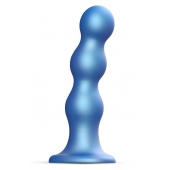 Голубая насадка Strap-On-Me Dildo Plug Balls size L - Strap-on-me - купить с доставкой в Брянске