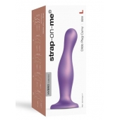 Фиолетовая насадка Strap-On-Me Dildo Plug Curvy size L - Strap-on-me - купить с доставкой в Брянске
