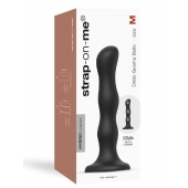 Черная насадка Strap-On-Me Dildo Geisha Balls size M - Strap-on-me - купить с доставкой в Брянске