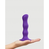 Фиолетовая насадка Strap-On-Me Dildo Geisha Balls size M - Strap-on-me - купить с доставкой в Брянске