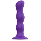 Фиолетовая насадка Strap-On-Me Dildo Geisha Balls size M - Strap-on-me - купить с доставкой в Брянске