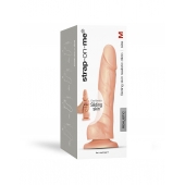Телесный фаллоимитатор Strap-On-Me Sliding Skin Realistic Dildo size M - Strap-on-me купить с доставкой в интернет-магазине Orgasmix в Брянске Телесный фаллоимитатор Strap-On-Me Sliding Skin Realistic Dildo size M - Strap-on-me