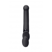 Черный безремневой вибрострапон Silicone Bendable Strap-On - size XL - Strap-on-me - купить с доставкой в Брянске