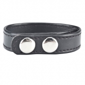 Кольцо на пенис SNAP COCK RING из искусственной кожи на клепках - BlueLine - в Брянске купить с доставкой