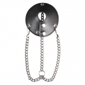 Утяжка для мошонки из искусственной кожи с цепочками PARACHUTE BALL STRETCHER - BlueLine - купить с доставкой в Брянске