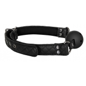 Черный кляп-шарик BALL GAG DIAMOND - Dream Toys - купить с доставкой в Брянске