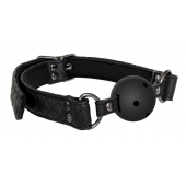 Черный кляп-шарик BALL GAG DIAMOND - Dream Toys - купить с доставкой в Брянске