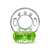 Зеленое эрекционное виброкольцо Arouser Vibrating C-Ring - Blush Novelties - в Брянске купить с доставкой