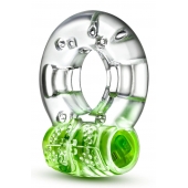 Зеленое эрекционное виброкольцо Arouser Vibrating C-Ring - Blush Novelties - в Брянске купить с доставкой