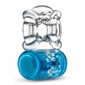 Синее эрекционное виброкольцо One Night Stand Vibrating C-Ring - Blush Novelties - в Брянске купить с доставкой