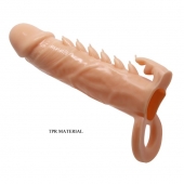 Телесная удлиняющая насадка Penis Sleeve Emmitt - 17 см. - Baile - в Брянске купить с доставкой
