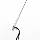 Черный кожаный стек с гладкой ручкой - 55 см. - Crazy Handmade - купить с доставкой в Брянске Черный кожаный стек с гладкой ручкой - 55 см. - Crazy Handmade - купить с доставкой в Брянске