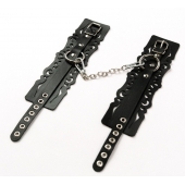 Узорчатые кожаные оковы с регулируемыми ремешками - Crazy Handmade - купить с доставкой в Брянске