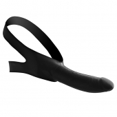 Черный кляп-страпон Masters Mini Face Fuck Strap-On - 14 см. - XR Brands - купить с доставкой в Брянске