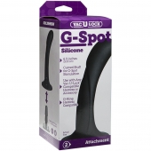 Черная изогнутая насадка Vac-U-Lock G-Spot - 16,5 см. - Doc Johnson - купить с доставкой в Брянске