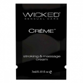 Крем для массажа и мастурбации Wicked Stroking and Massage Creme - 3 мл. - Wicked - купить с доставкой в Брянске