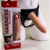 Страпон Харнесс из трусиков и насадки-фаллоса - 17,5 см. - LOVETOY (А-Полимер) - купить с доставкой в Брянске