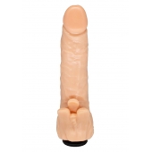 Телесная гелевая насадка-фаллос с клиторальными лепестками - 18,5 см. - LOVETOY (А-Полимер) - купить с доставкой в Брянске