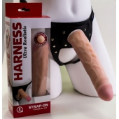 Насадка-фаллос в комплекте с трусиками Harness - 21,6 см. - LOVETOY (А-Полимер) - купить с доставкой в Брянске