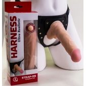 Страпон Harness из двух предметов: регулируемые трусики и насадка-фаллос - 17,5 см. - LOVETOY (А-Полимер) - купить с доставкой в Брянске