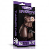 Женский темнокожий страпон Easy Strapon Set 7 Inch - 18 см. - Lovetoy - купить с доставкой в Брянске