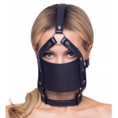 Черный намордник с кляпом-шаром Head Harness With A Gag - Orion - купить с доставкой в Брянске