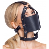 Черный намордник с кляпом-шаром Head Harness With A Gag - Orion - купить с доставкой в Брянске