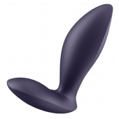 Фиолетовый анальный вибростимулятор Power Plug - Satisfyer - в Брянске купить с доставкой