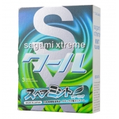 Презервативы Sagami Xtreme Mint с ароматом мяты - 3 шт. - Sagami - купить с доставкой в Брянске