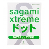 Презерватив Sagami Xtreme Type-E с точками - 1 шт. - Sagami - купить с доставкой в Брянске