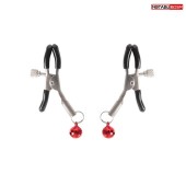 Серебристые зажимы на соски с шариками - Notabu - купить с доставкой в Брянске