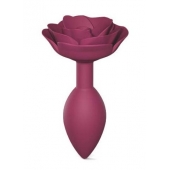 Сливовая анальная пробка с ограничителем-розой Open Rose Size M Butt Plug - Love to Love в Брянске Сливовая анальная пробка с ограничителем-розой Open Rose Size M Butt Plug - Love to Love
