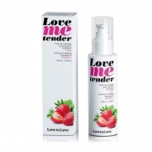 Съедобное согревающее массажное масло Love Me Tender Strawberry с ароматом клубники - 100 мл. - Love to Love - купить с доставкой в Брянске