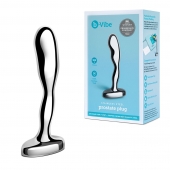Стальной стимулятор простаты Stainless Steel Prostate Plug - 11,5 см. - b-Vibe - в Брянске купить с доставкой