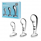 Набор из 3 стальных стимуляторов простаты Stainless Steel P-spot Training Set - b-Vibe - в Брянске купить с доставкой