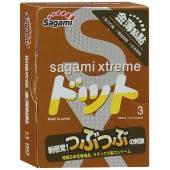 Презервативы Sagami Xtreme FEEL UP с точечной текстурой и линиями прилегания - 3 шт. - Sagami - купить с доставкой в Брянске
